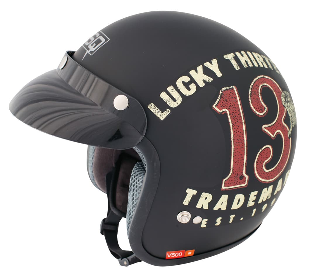 HELM VARESE LUCKY black/gold/red S